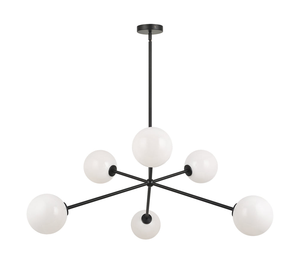 Matteo Canada - Six Light Chandelier - Novo - Black- Union Lighting Luminaires Decor