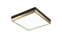 Matteo Canada - LED Flush Mount - Tux - Black + Aged Gold Brass- Union Lighting Luminaires Decor