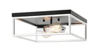Matteo Canada - Two Light Flush Mount - Clarke - Black + Chrome- Union Lighting Luminaires Decor