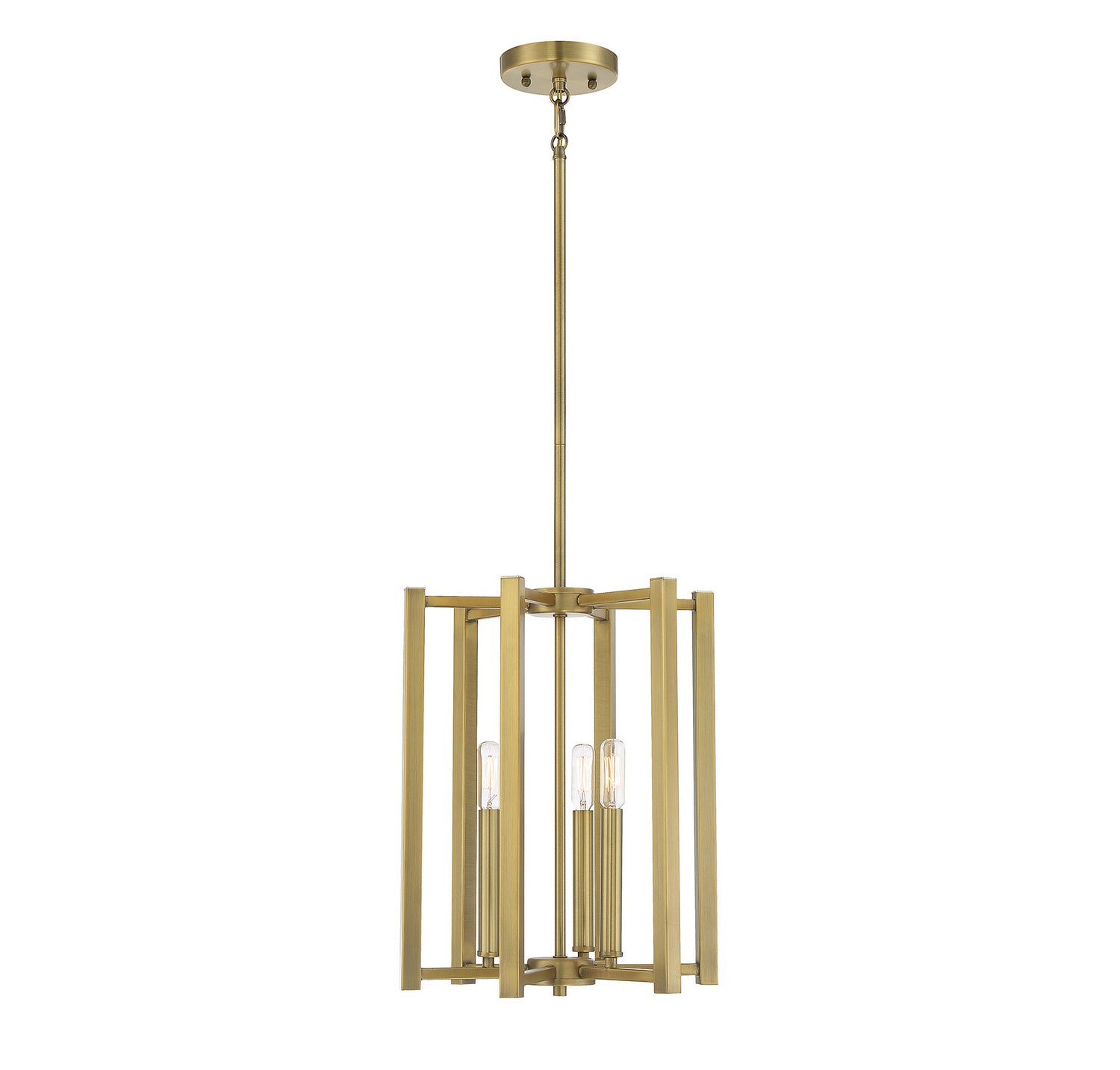 Savoy House - Three Light Pendant - Benson - Warm Brass- Union Lighting Luminaires Decor