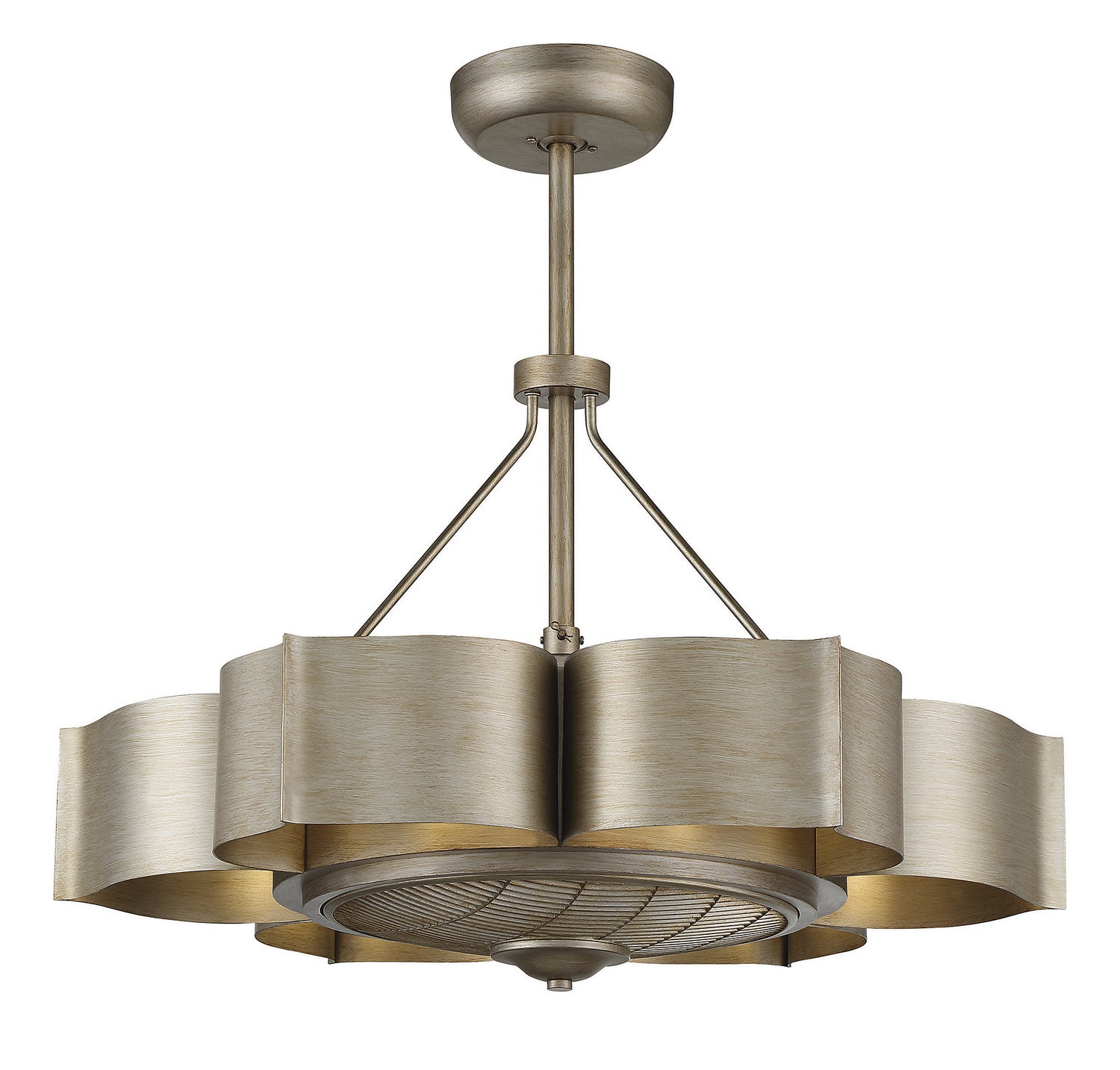 Savoy House - Six Light Fan D'lier - Stockholm - Silver Patina- Union Lighting Luminaires Decor