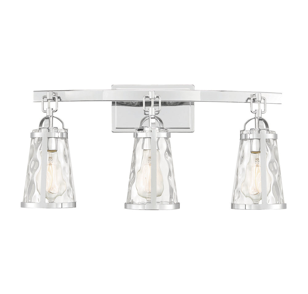 Savoy House - Three Light Bath Bar - Albany - Polished Chrome- Union Lighting Luminaires Decor