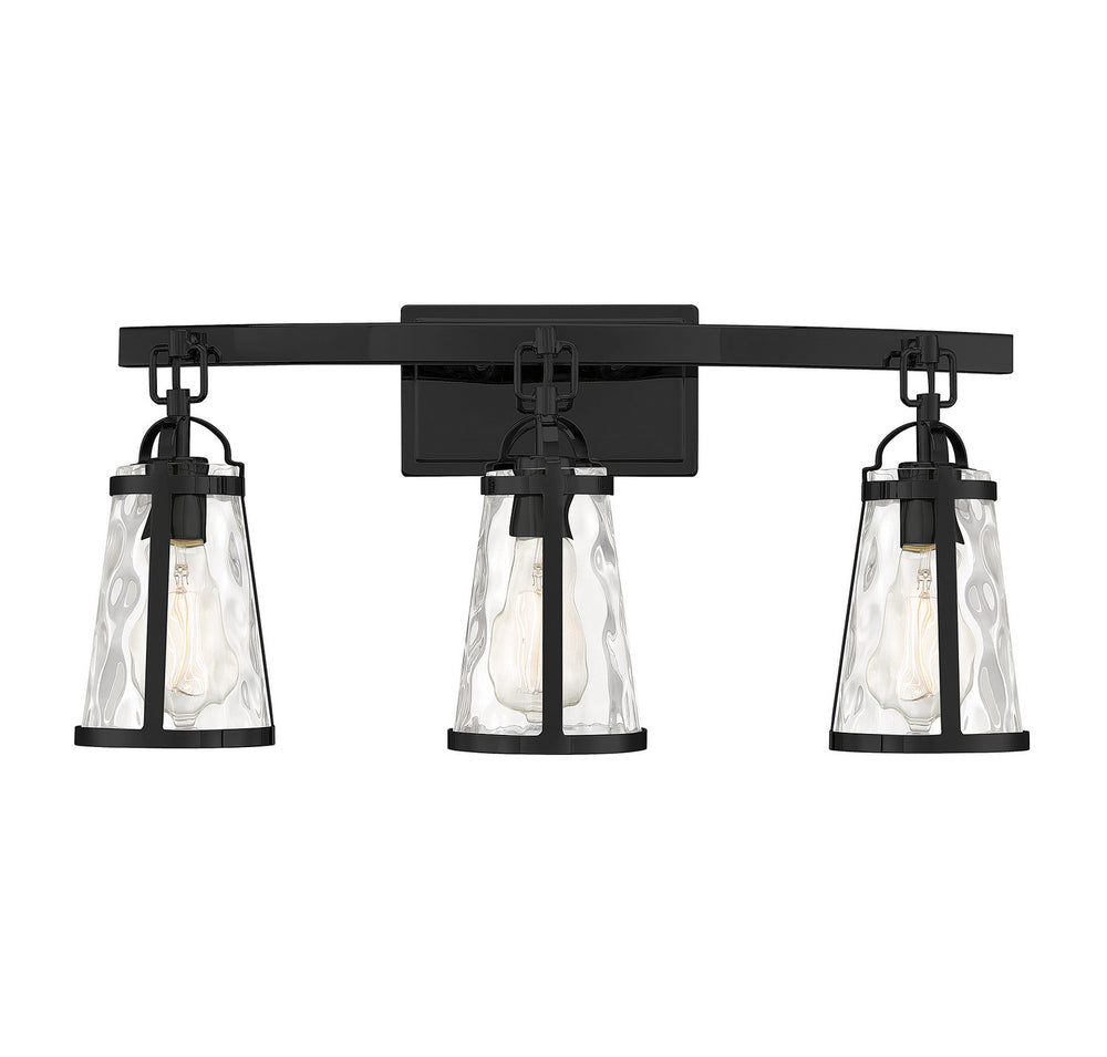 Savoy House - Three Light Bath Bar - Albany - Black- Union Lighting Luminaires Decor