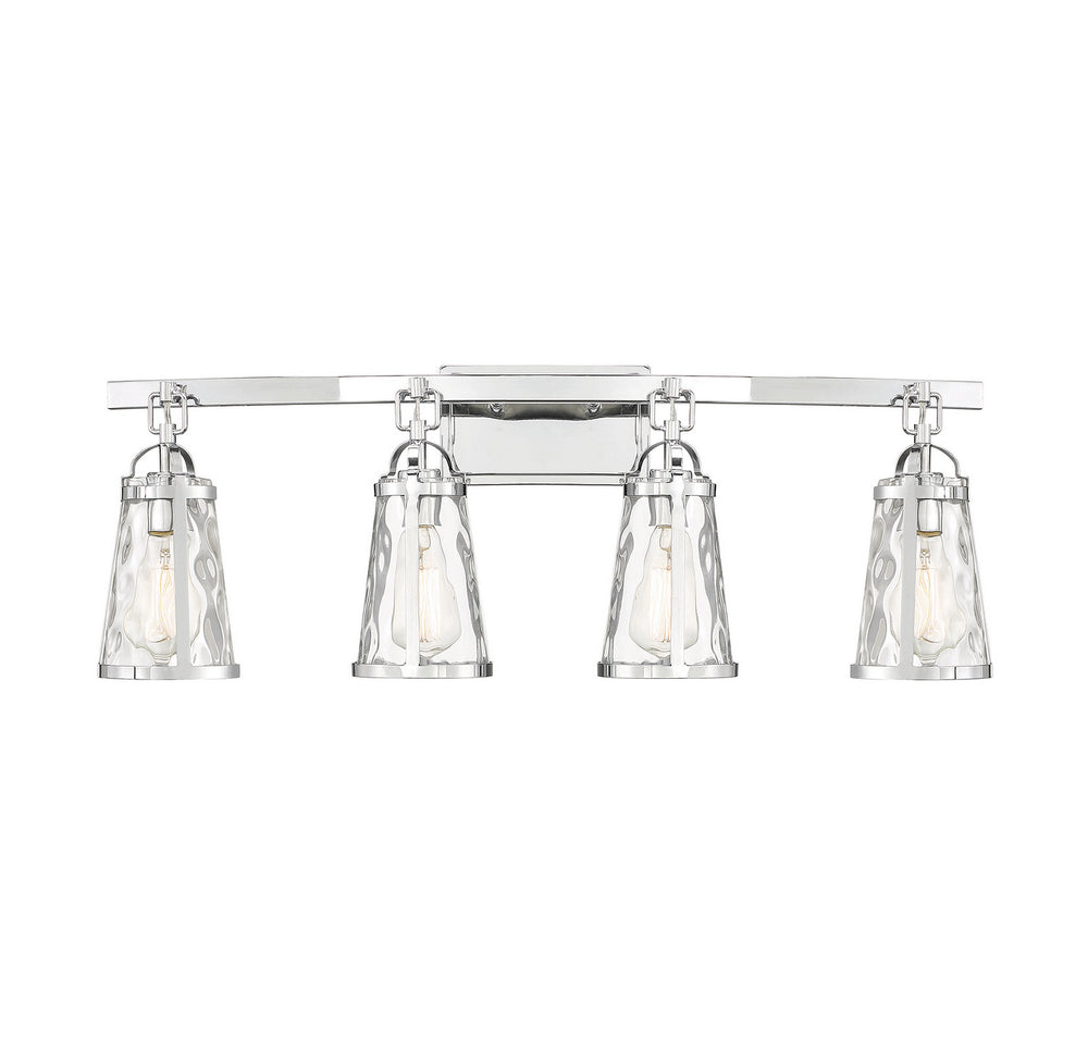 Savoy House - Four Light Bath Bar - Albany - Polished Chrome- Union Lighting Luminaires Decor