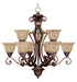 Maxim - Nine Light Chandelier - Symphony - Oil Rubbed Bronze- Union Lighting Luminaires Decor