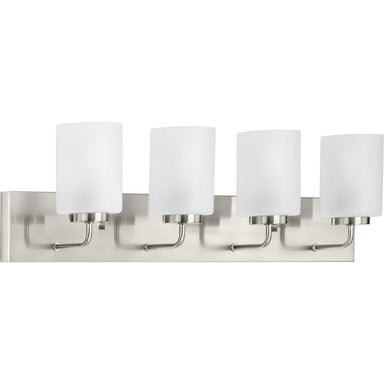Progress Canada - Four Light Bath Bracket - Merry - Brushed Nickel- Union Lighting Luminaires Decor