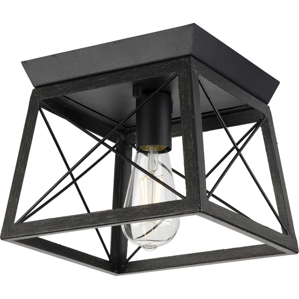 Progress Canada - One Light Flush Mount - Briarwood - Textured Black- Union Lighting Luminaires Decor