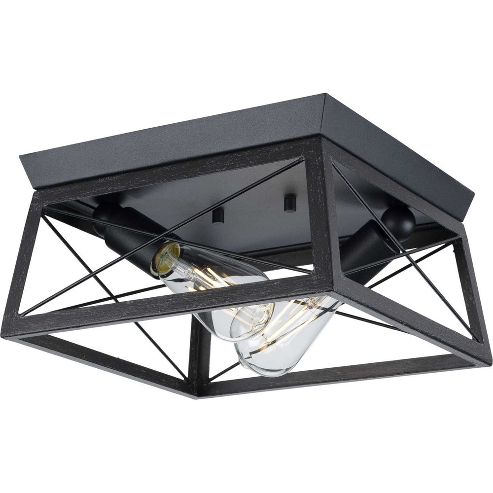 Progress Canada - Two Light Flush Mount - Briarwood - Textured Black- Union Lighting Luminaires Decor