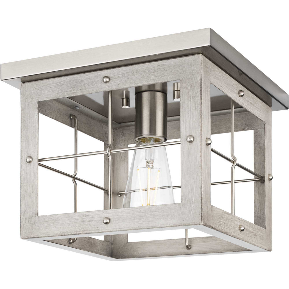 Progress Canada - One Light Flush Mount - Hedgerow - Brushed Nickel- Union Lighting Luminaires Decor