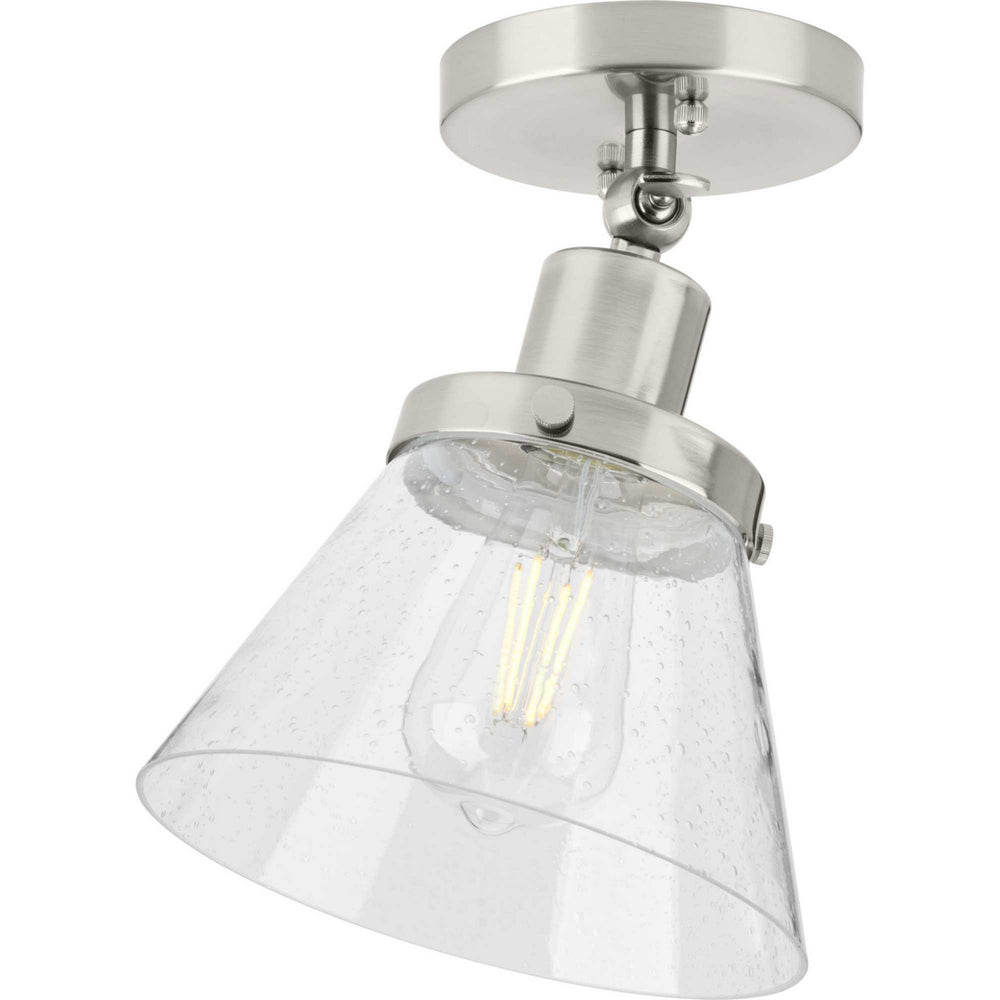 Progress Canada - One Light Flush Mount - Hinton - Brushed Nickel- Union Lighting Luminaires Decor