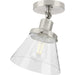 Progress Canada - One Light Flush Mount - Hinton - Brushed Nickel- Union Lighting Luminaires Decor