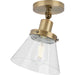 Progress Canada - One Light Flush Mount - Hinton - Vintage Brass- Union Lighting Luminaires Decor