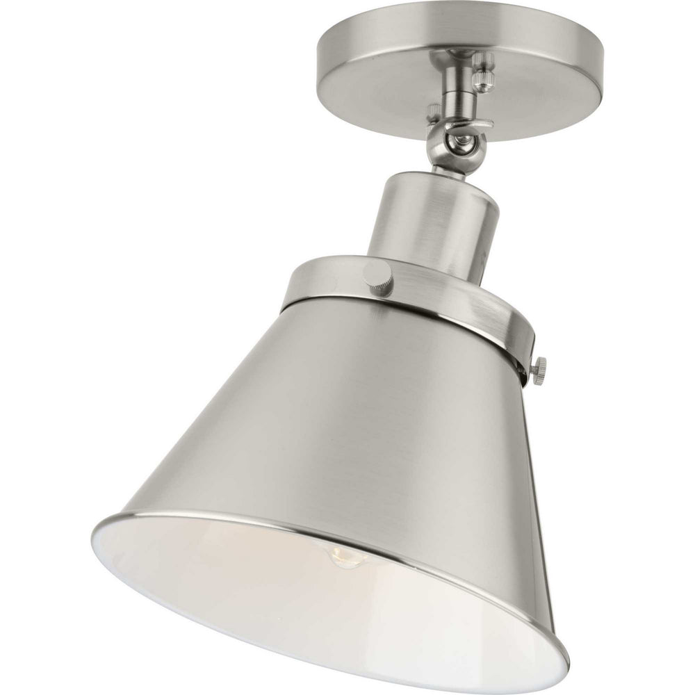 Progress Canada - One Light Flush Mount - Hinton - Brushed Nickel- Union Lighting Luminaires Decor