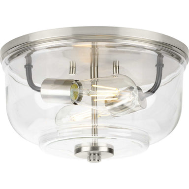 Progress Canada - Two Light Flush Mount - Rushton - Brushed Nickel- Union Lighting Luminaires Decor
