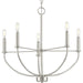 Progress Canada - Five Light Chandelier - Leyden - Brushed Nickel- Union Lighting Luminaires Decor