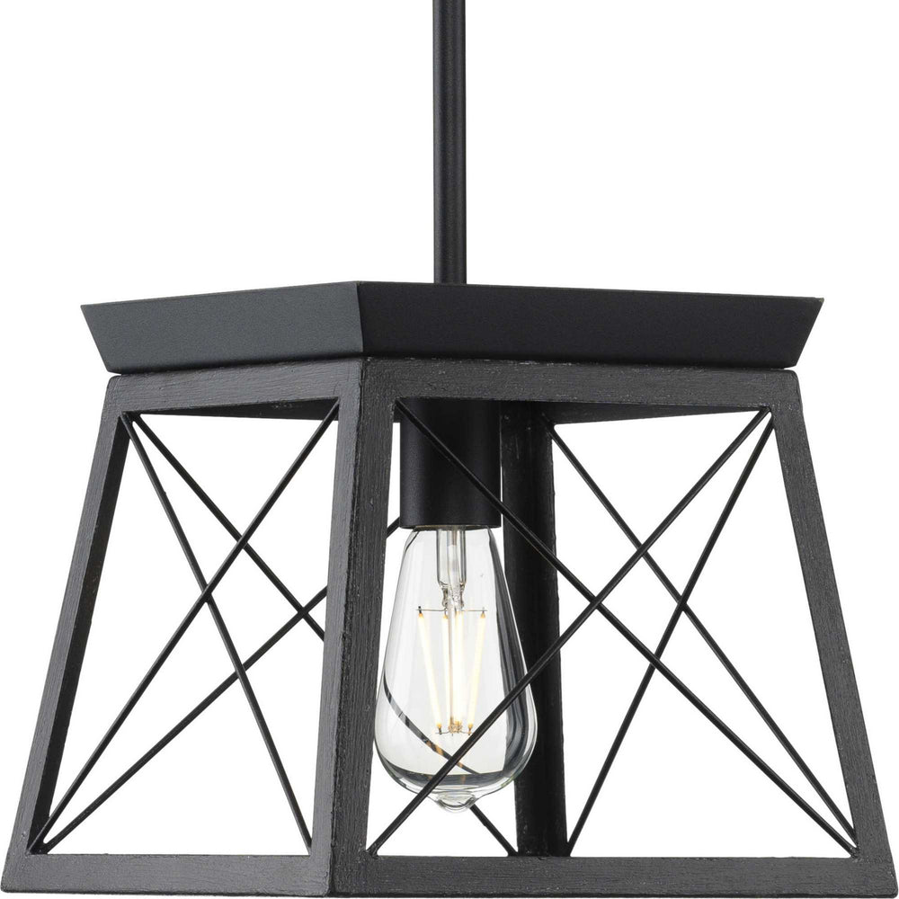 Progress Canada - One Light Pendant - Briarwood - Textured Black- Union Lighting Luminaires Decor