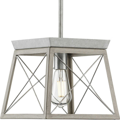 Progress Canada - One Light Pendant - Briarwood - Galvanized Finish- Union Lighting Luminaires Decor