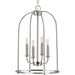 Progress Canada - Four Light Foyer Pendant - Leyden - Brushed Nickel- Union Lighting Luminaires Decor