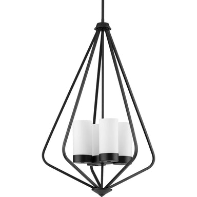 Progress Canada - Four Light Pendant - Elevate - Matte Black- Union Lighting Luminaires Decor