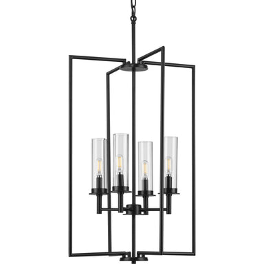 Progress Canada - Four Light Foyer Pendant - Kellwyn - Matte Black- Union Lighting Luminaires Decor