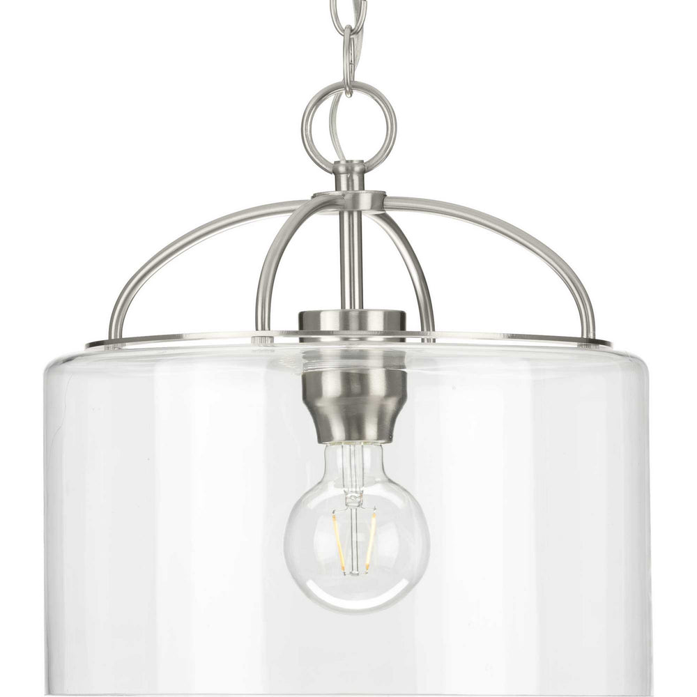 Progress Canada - One Light Pendant - Leyden - Brushed Nickel- Union Lighting Luminaires Decor