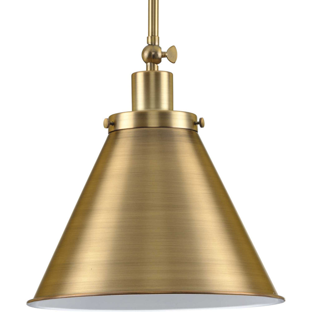 Progress Canada - One Light Pendant - Hinton - Vintage Brass- Union Lighting Luminaires Decor