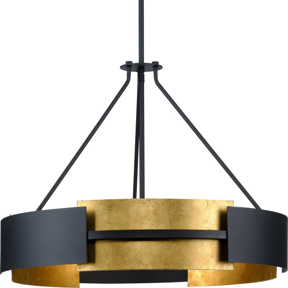 Progress Canada - Five Light Pendant - Lowery - Textured Black- Union Lighting Luminaires Decor