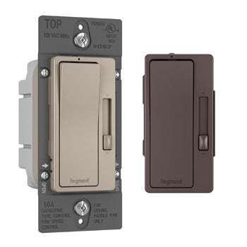 Legrand Canada - Fan Speed Control Switch and De-Hummer, Single-Pole/3-Way - Bi-Color- Union Lighting Luminaires Decor