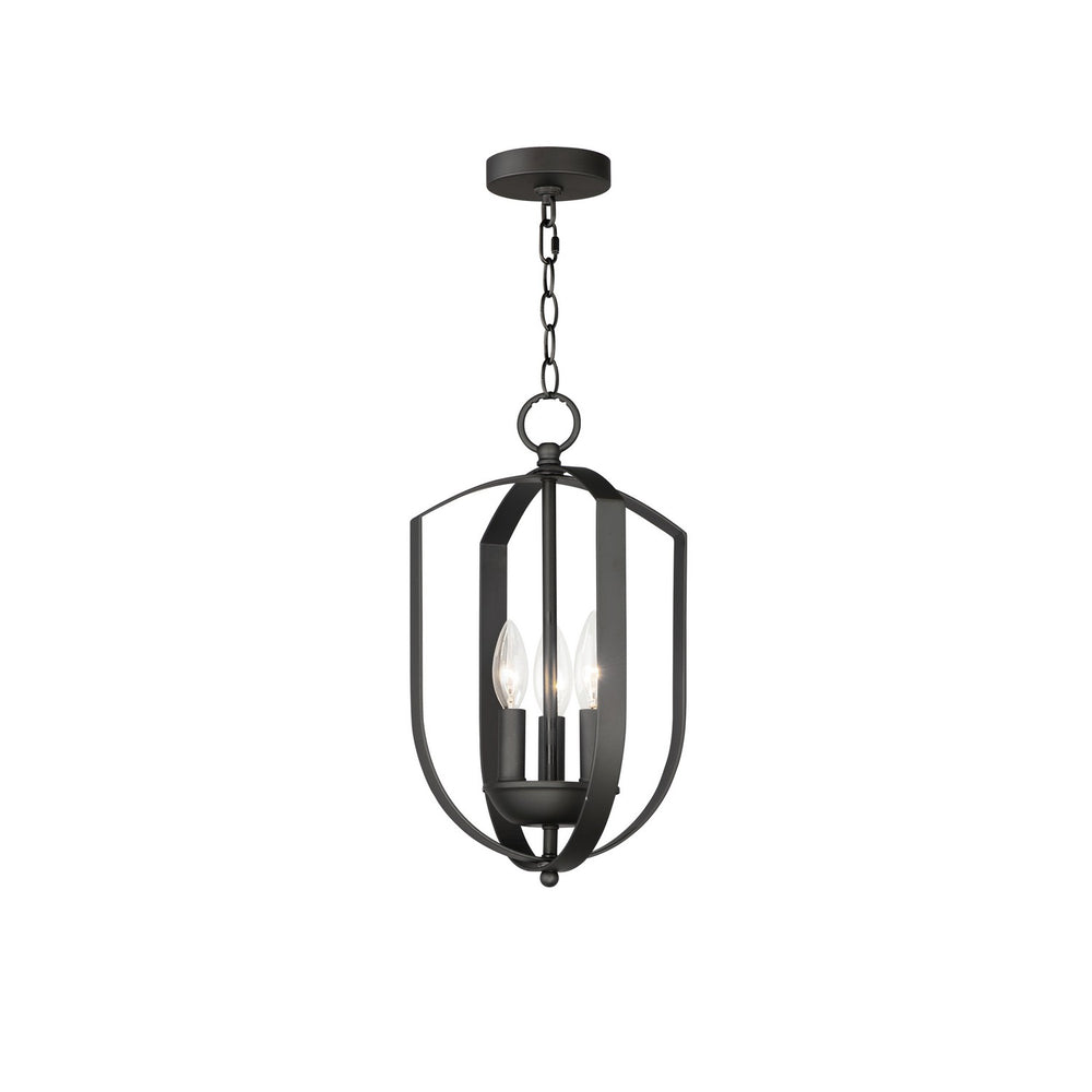 Maxim - Three Light Chandelier - Provident - Black- Union Lighting Luminaires Decor