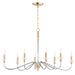 Maxim - Eight Light Chandelier - Clarion - Polished Chrome / Satin Brass- Union Lighting Luminaires Decor