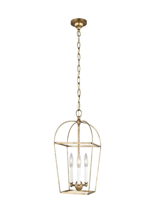 Visual Comfort Studio Canada - Three Light Mini Lantern - Stonington - Antique Gild- Union Lighting Luminaires Decor