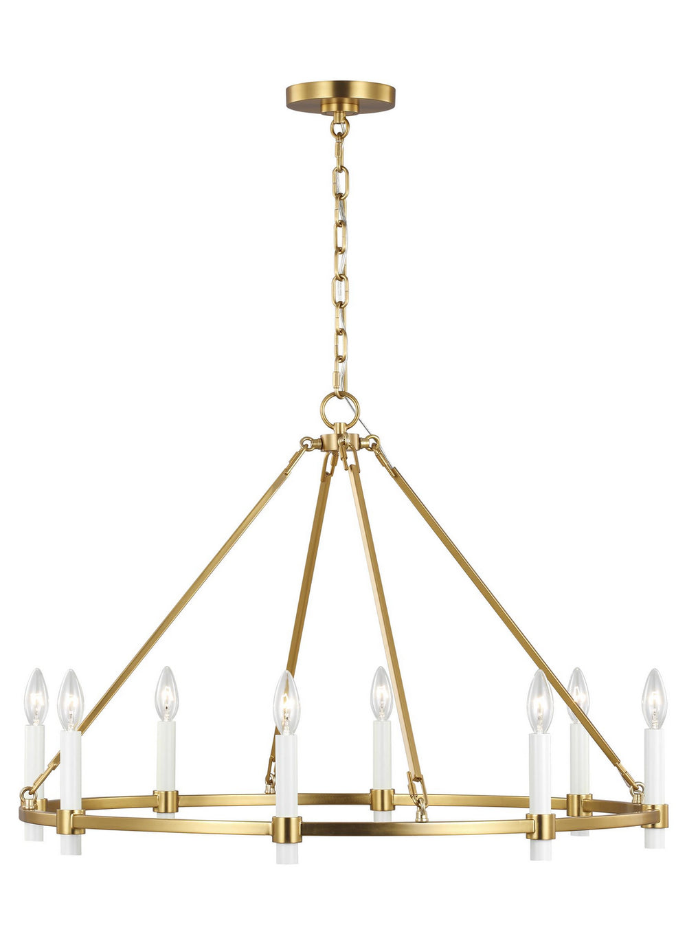 Visual Comfort Studio Canada - Eight Light Chandelier - Marston - Burnished Brass- Union Lighting Luminaires Decor