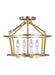 Visual Comfort Studio Canada - Four Light Flush Mount - Marston - Burnished Brass- Union Lighting Luminaires Decor