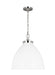 Visual Comfort Studio Canada - One Light Pendant - Wellfleet - Matte White and Polished Nickel- Union Lighting Luminaires Decor