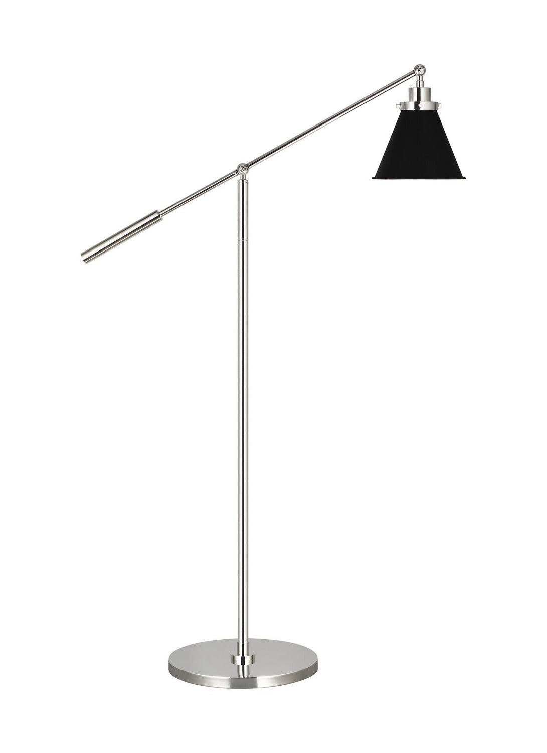 Visual Comfort Studio Canada - One Light Floor Lamp - Wellfleet - Midnight Black and Polished Nickel- Union Lighting Luminaires Decor