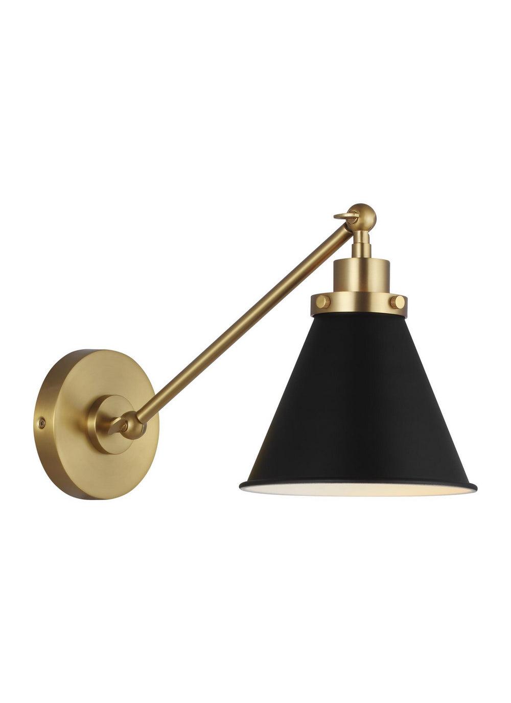 Visual Comfort Studio Canada - One Light Wall Sconce - Wellfleet - Midnight Black and Burnished Brass- Union Lighting Luminaires Decor
