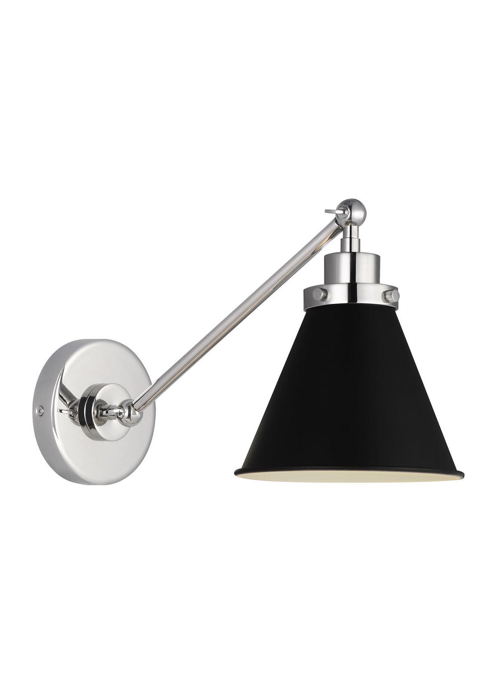 Visual Comfort Studio Canada - One Light Wall Sconce - Wellfleet - Midnight Black and Polished Nickel- Union Lighting Luminaires Decor
