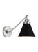 Visual Comfort Studio Canada - One Light Wall Sconce - Wellfleet - Midnight Black and Polished Nickel- Union Lighting Luminaires Decor
