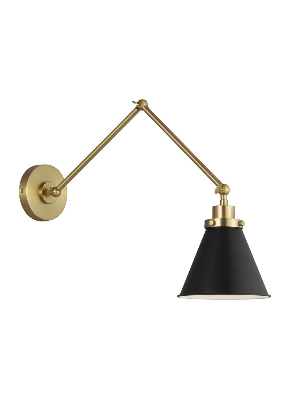 Visual Comfort Studio Canada - One Light Wall Sconce - Wellfleet - Midnight Black and Burnished Brass- Union Lighting Luminaires Decor