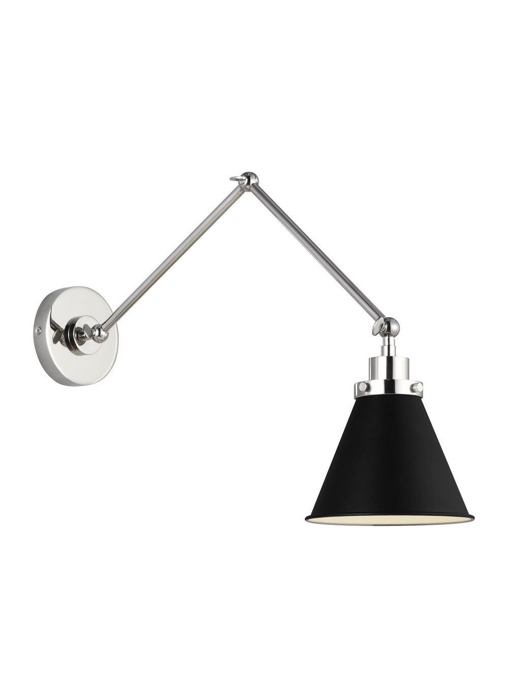 Visual Comfort Studio Canada - One Light Wall Sconce - Wellfleet - Midnight Black and Polished Nickel- Union Lighting Luminaires Decor