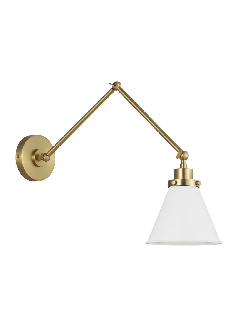 Visual Comfort Studio Canada - One Light Wall Sconce - Wellfleet - Matte White and Burnished Brass- Union Lighting Luminaires Decor