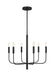 Visual Comfort Studio Canada - Six Light Chandelier - Brianna - Aged Iron- Union Lighting Luminaires Decor