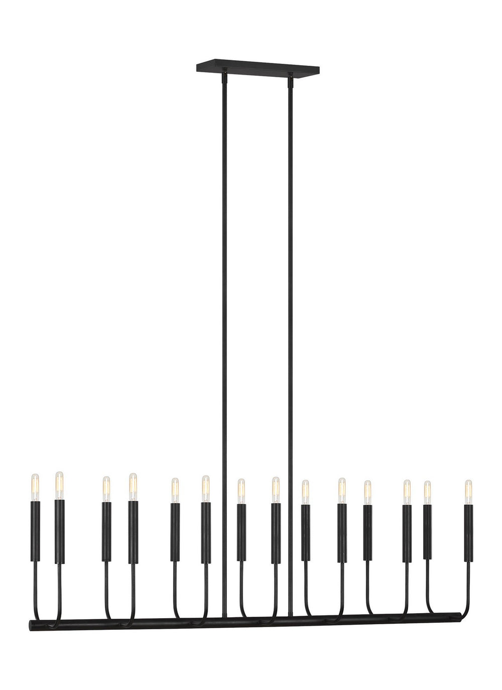 Visual Comfort Studio Canada - 14 Light Linear Chandelier - Brianna - Aged Iron- Union Lighting Luminaires Decor