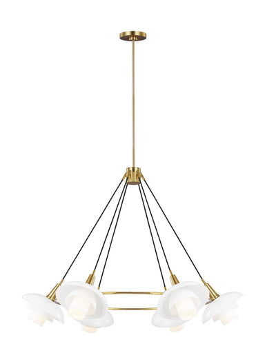 Visual Comfort Studio Canada - Six Light Chandelier - Rossie - Burnished Brass- Union Lighting Luminaires Decor