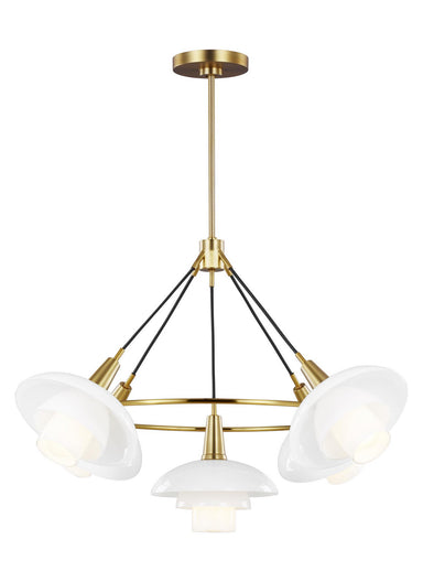 Visual Comfort Studio Canada - Five Light Chandelier - Rossie - Burnished Brass- Union Lighting Luminaires Decor