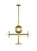 Visual Comfort Studio Canada - Five Light Chandelier - Nodes - Burnished Brass- Union Lighting Luminaires Decor