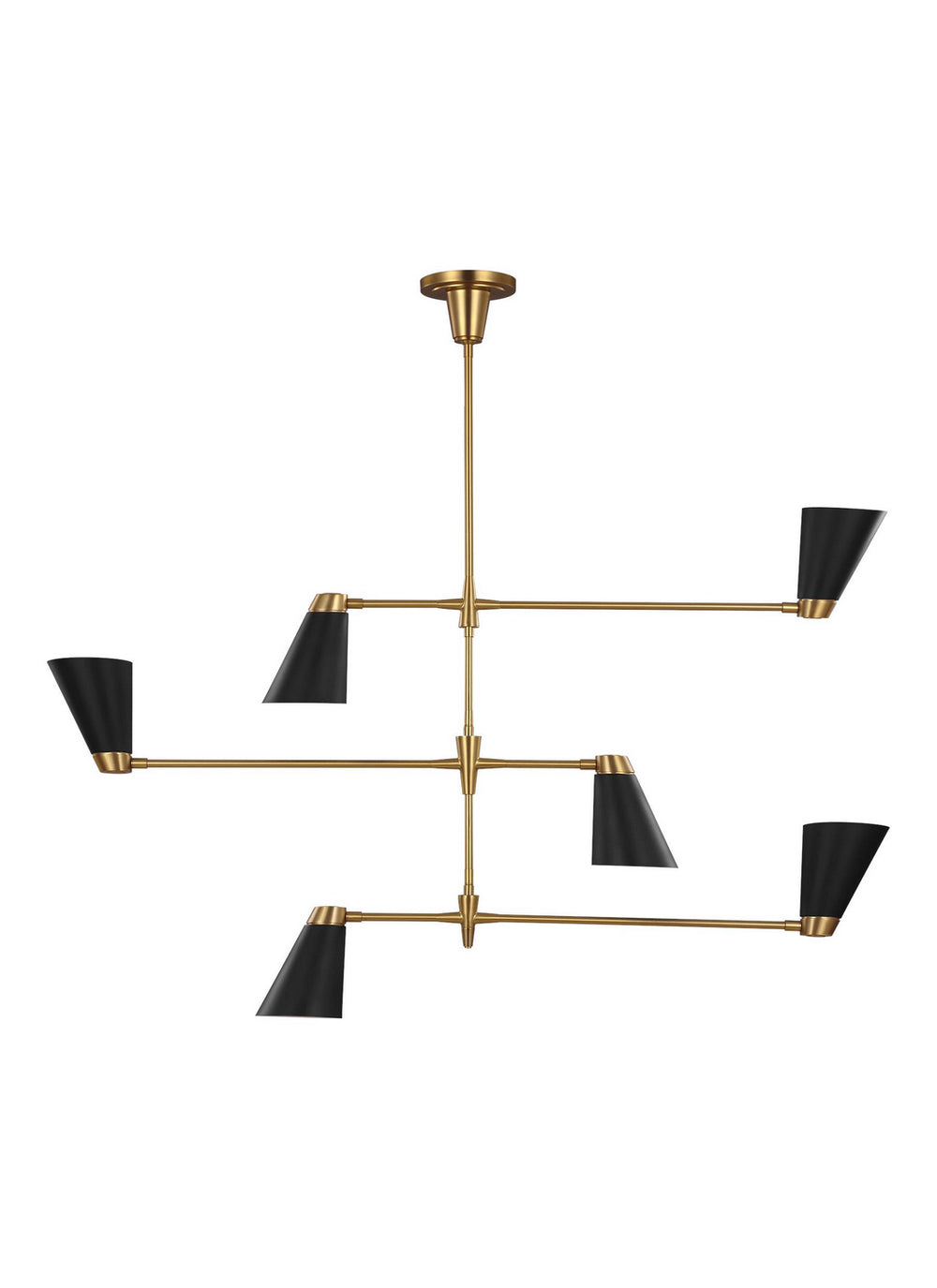 Visual Comfort Studio Canada - Six Light Chandelier - Signoret - Burnished Brass- Union Lighting Luminaires Decor