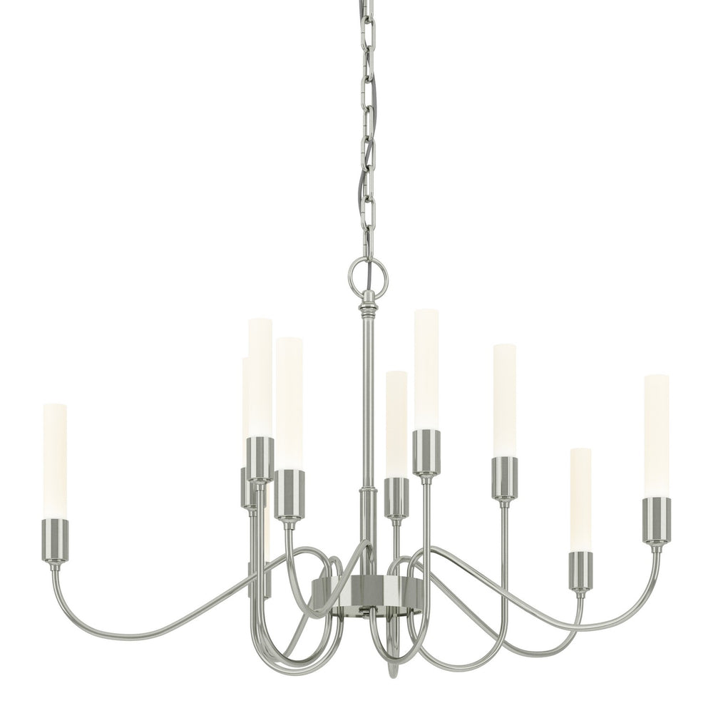 Hubbardton Forge - Ten Light Chandelier - Lisse - Sterling- Union Lighting Luminaires Decor