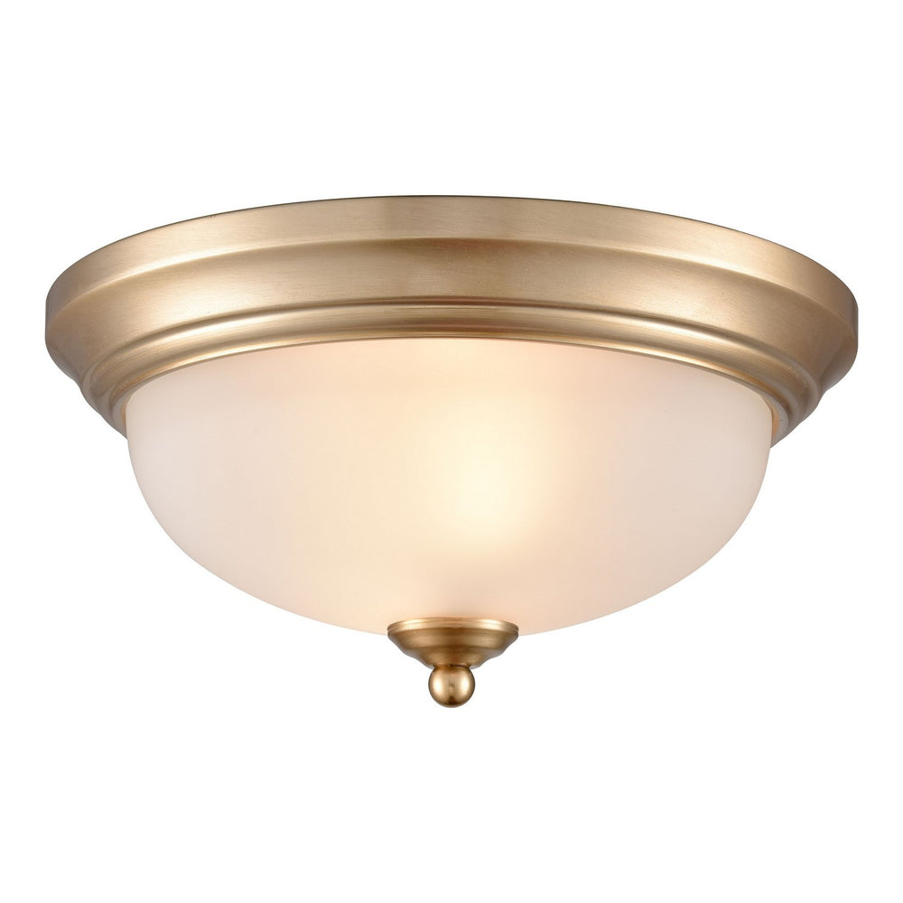 ELK Home - Two Light Flush Mount - Basics - Satin Gold- Union Lighting Luminaires Decor