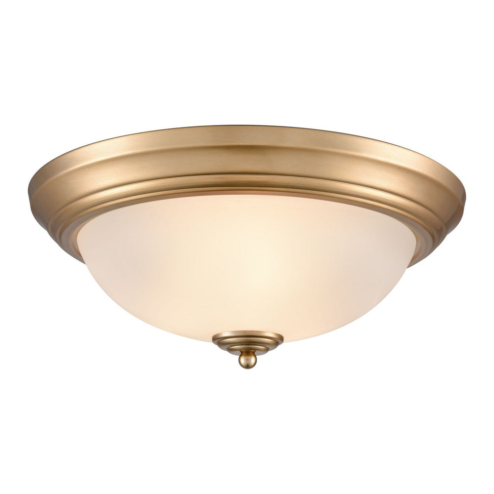 ELK Home - Three Light Flush Mount - Basics - Satin Gold- Union Lighting Luminaires Decor